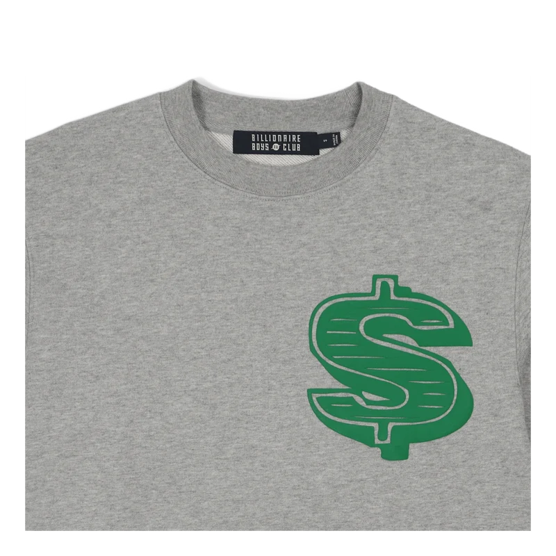 Dollar Logo Crewneck Heather Grey