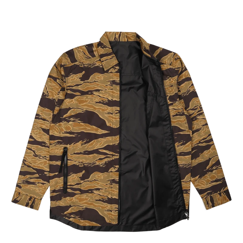 Camo Reversible Packaway Shirt Sunbleach Tigerstripe/black