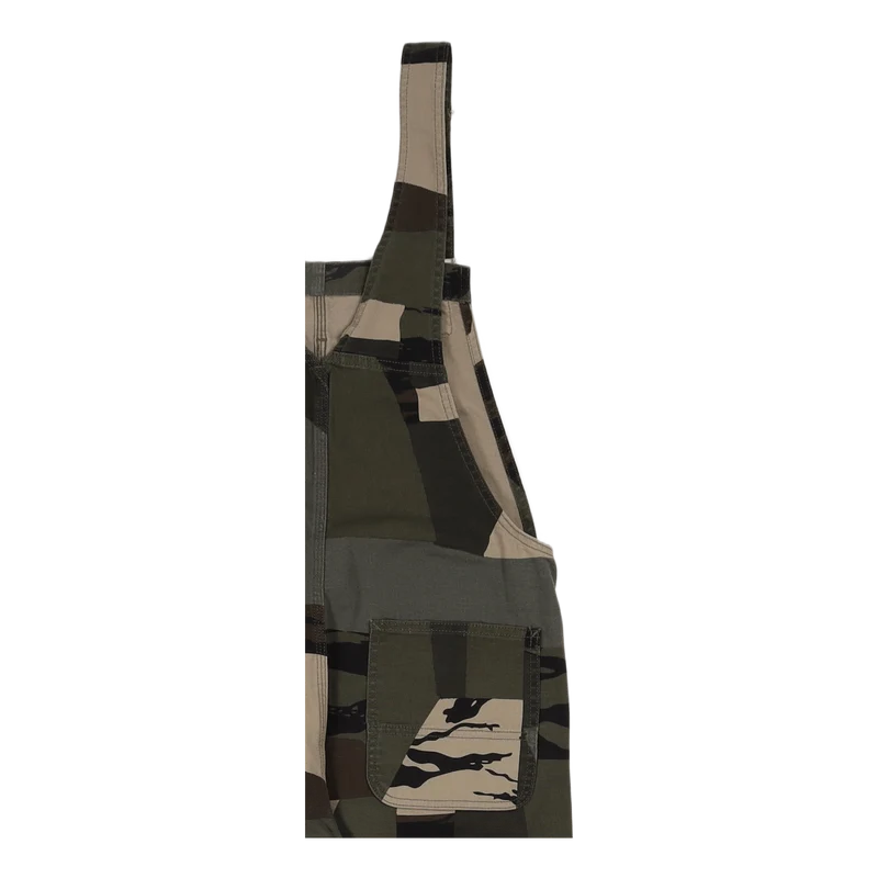 W' Bib Overall Straight Camo Mend