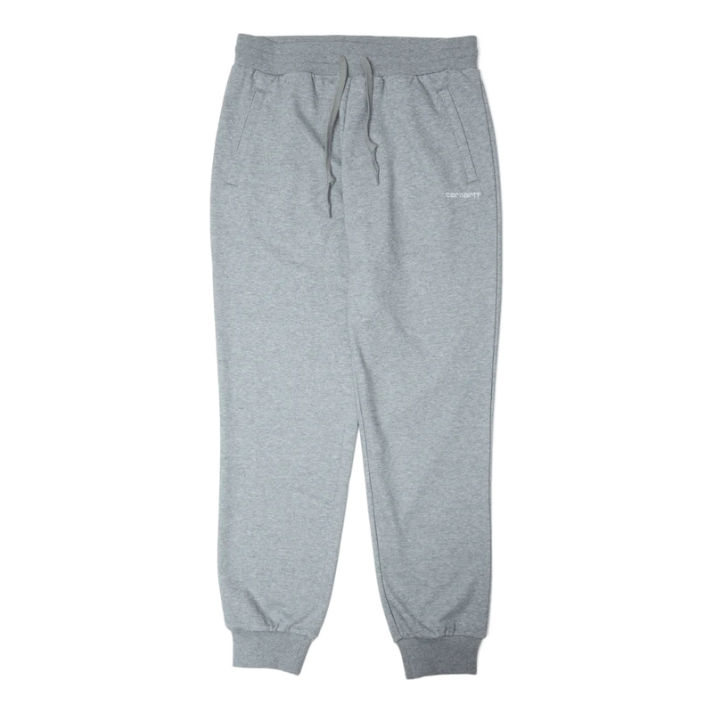 W' Script Embroidery Swt Pant Grey Heather / White