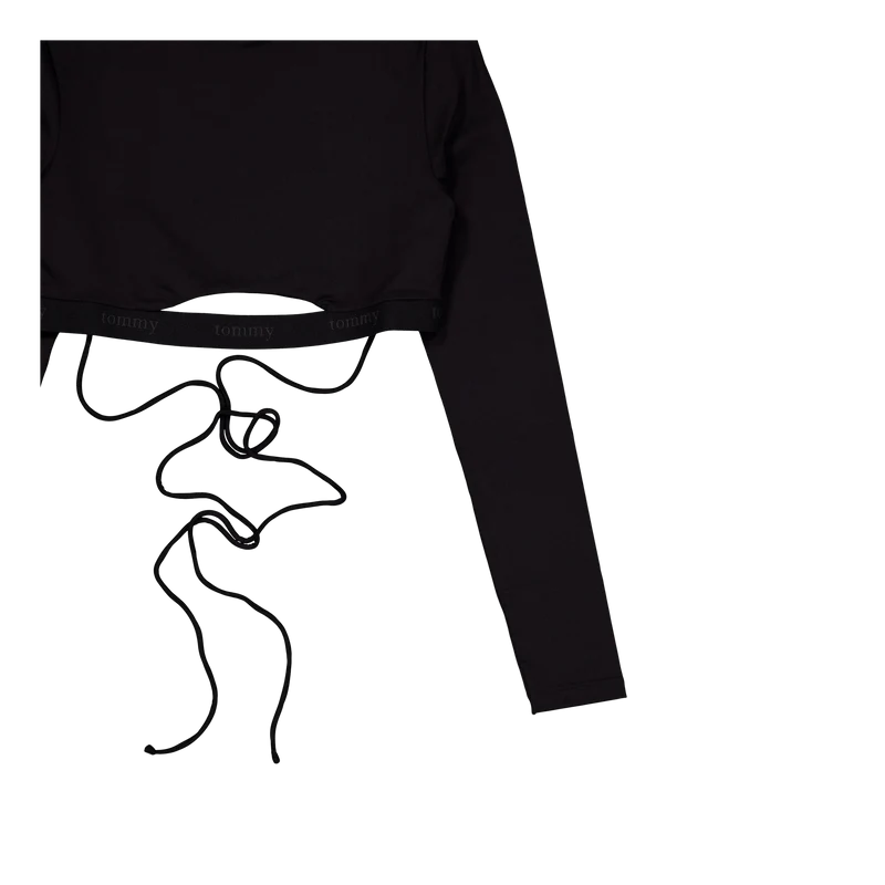 Tjcw Backless Longsleeve Cropt Black