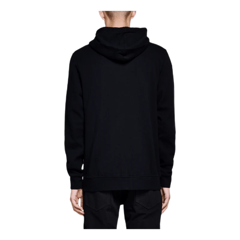Felt Logo Zip Hoodie Black
