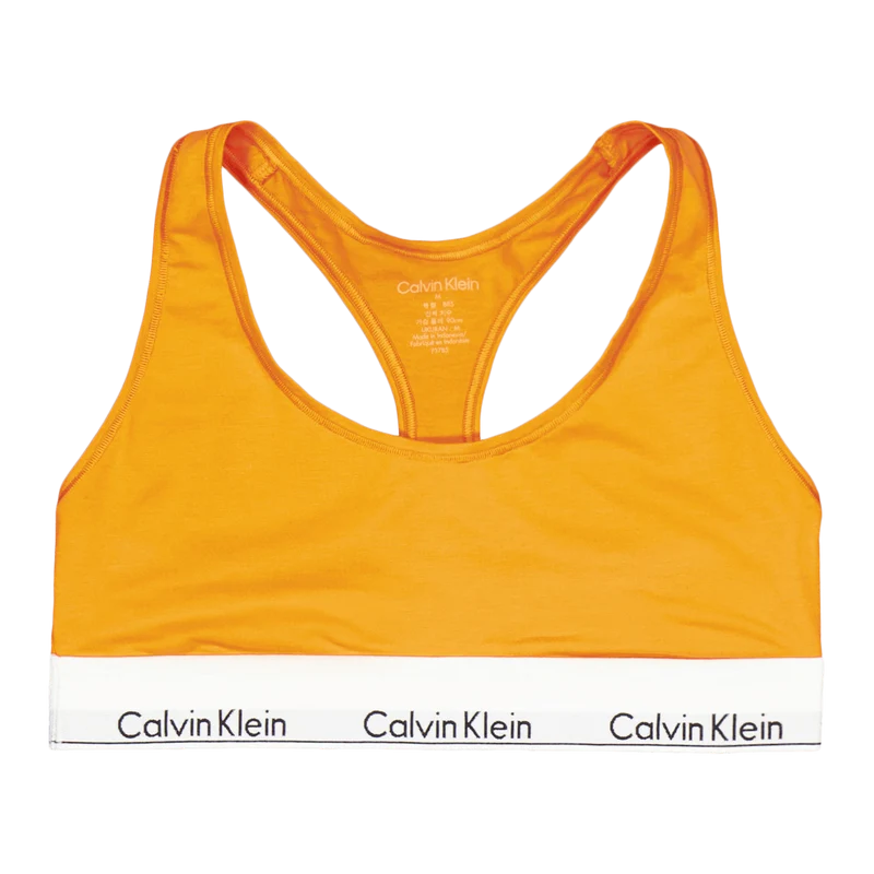 Modern Cotton Unlined Bralette Orange