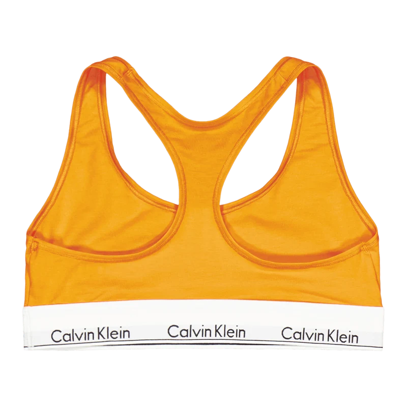 Modern Cotton Unlined Bralette Orange