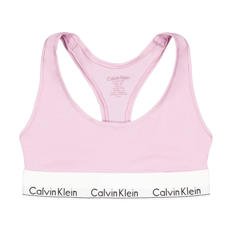 Modern Cotton Unlined Bralette Purple