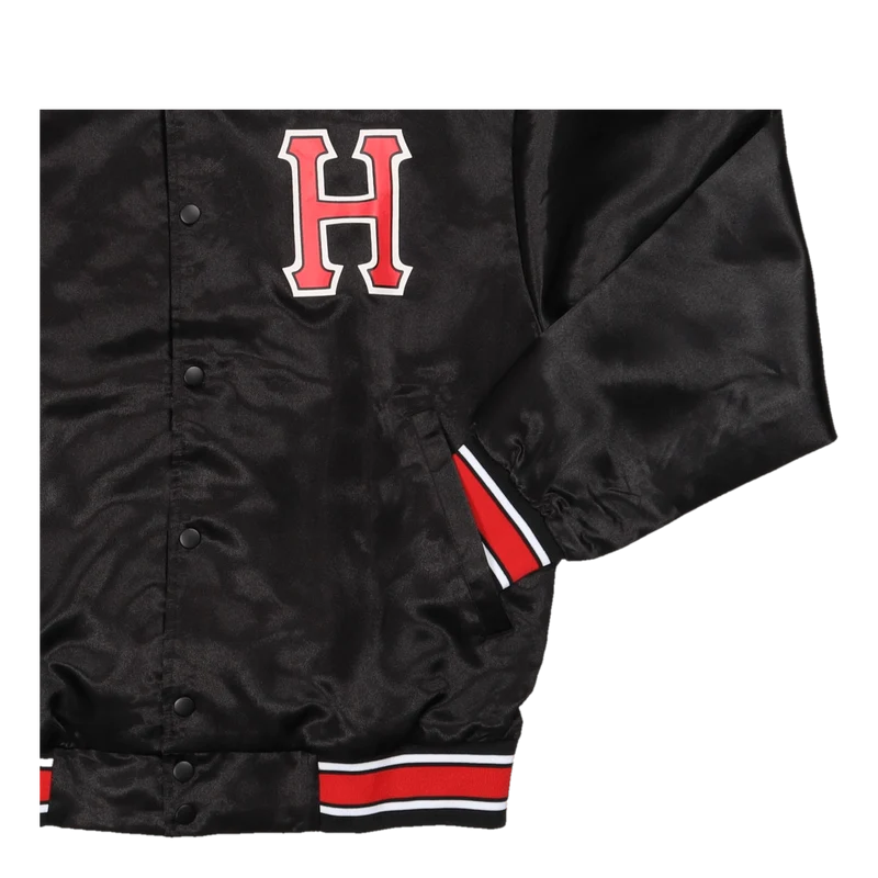 Crackerjack Satin Baseball Jac Black