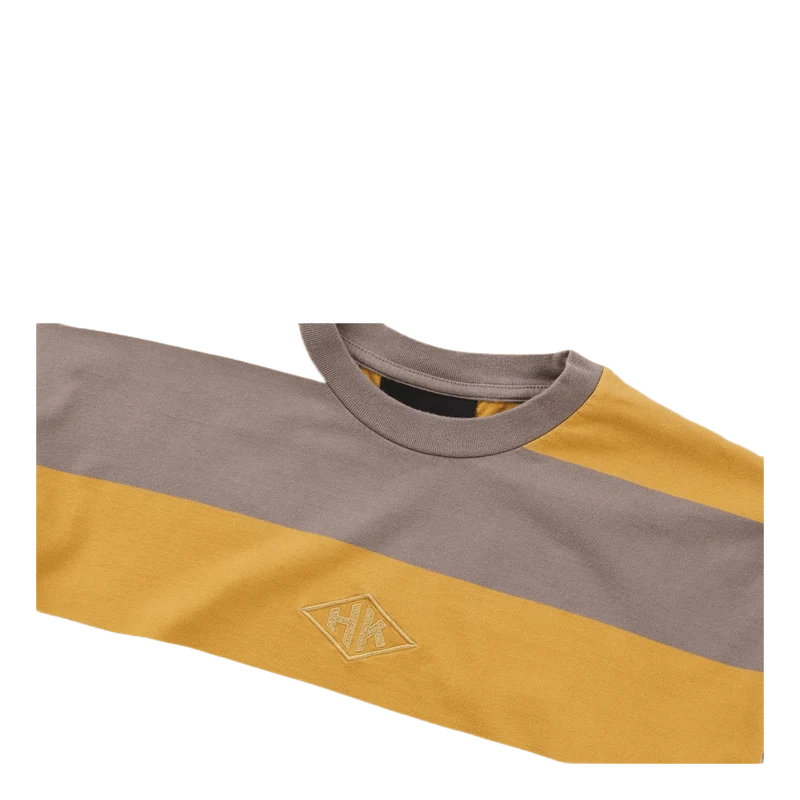Boxy Ls Tee Faded Tan Stripe