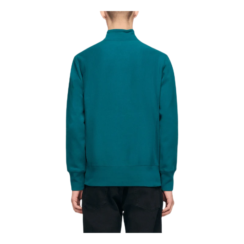 Small Script Half Zip Sweatshi Green