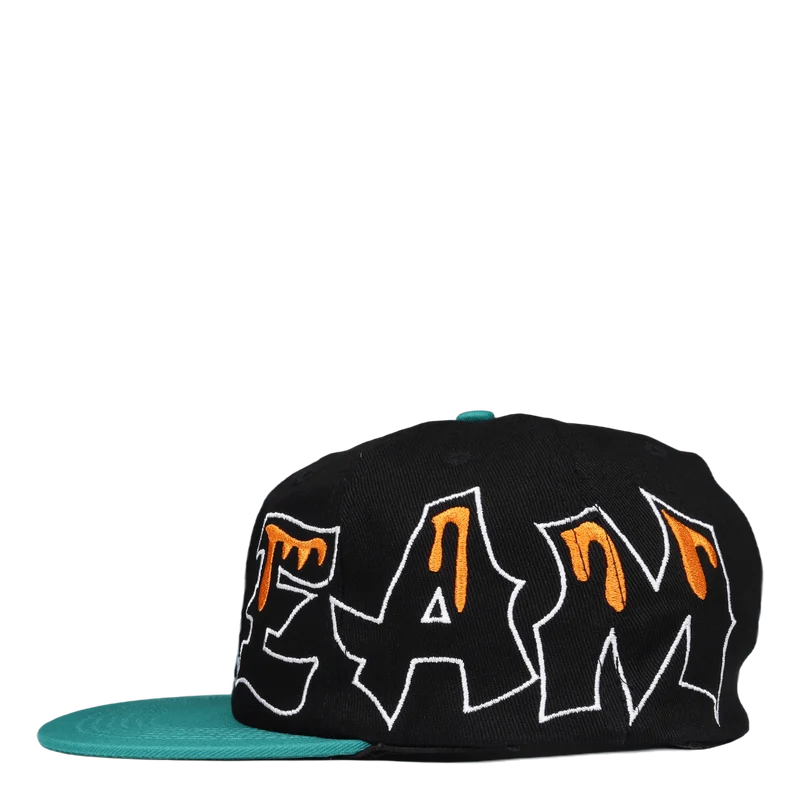 Team Eu 6 Panel Flat Peak Cap Black