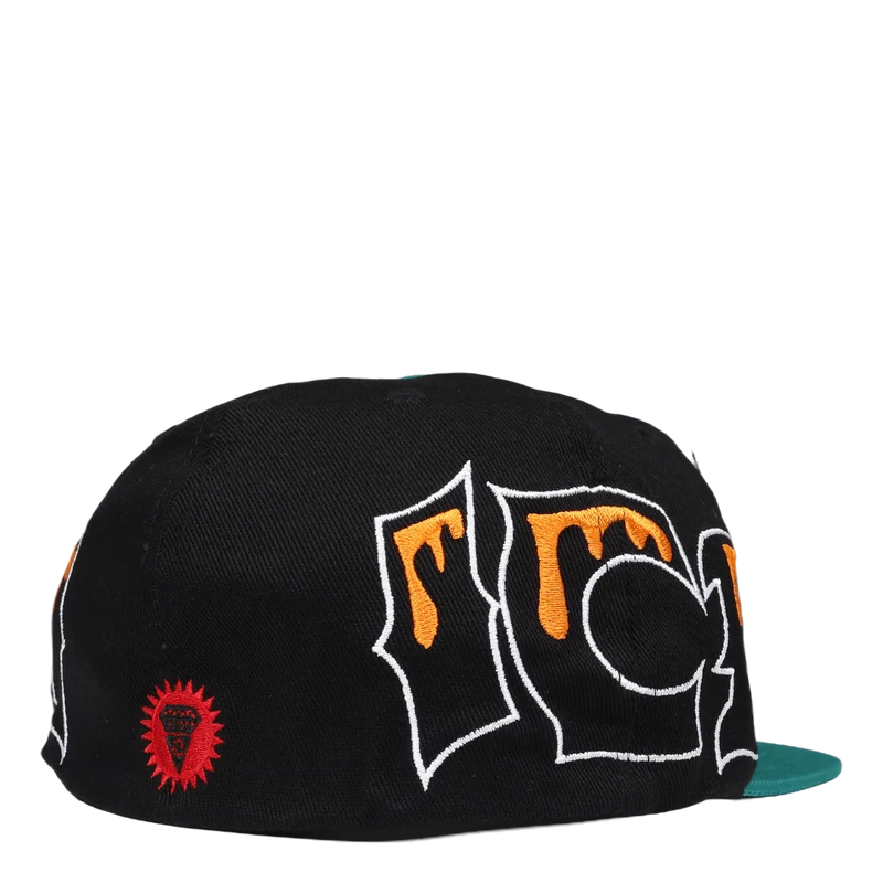 Team Eu 6 Panel Flat Peak Cap Black