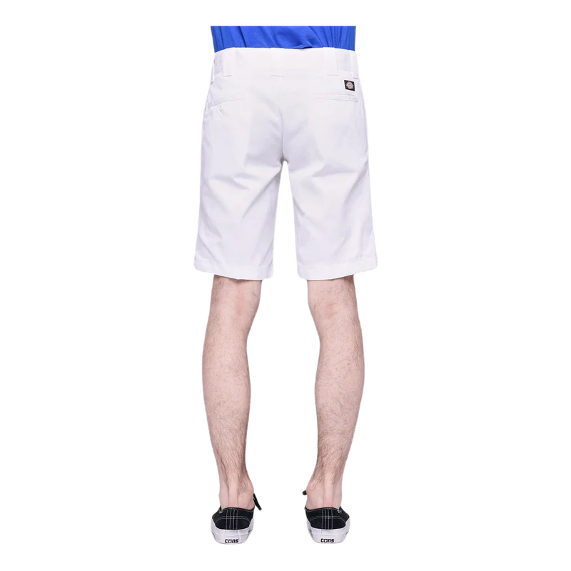 11´ Slim Straight Work Shorts White