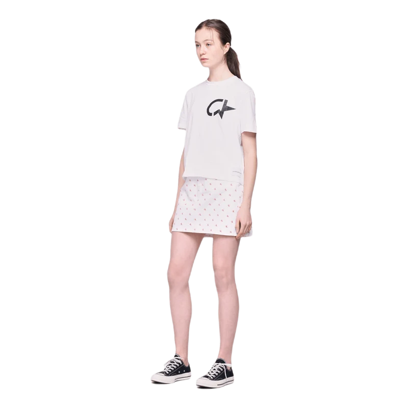 High Rise Mini Skirt White