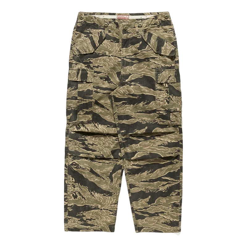 Tigerstripe Loose Cargo Pants Mint Gold
