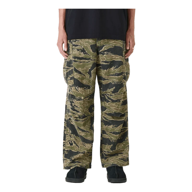 Tigerstripe Loose Cargo Pants Mint Gold