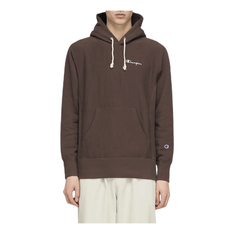 Small Script Hoodie Brown