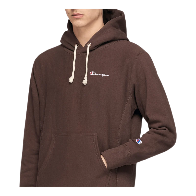 Small Script Hoodie Brown