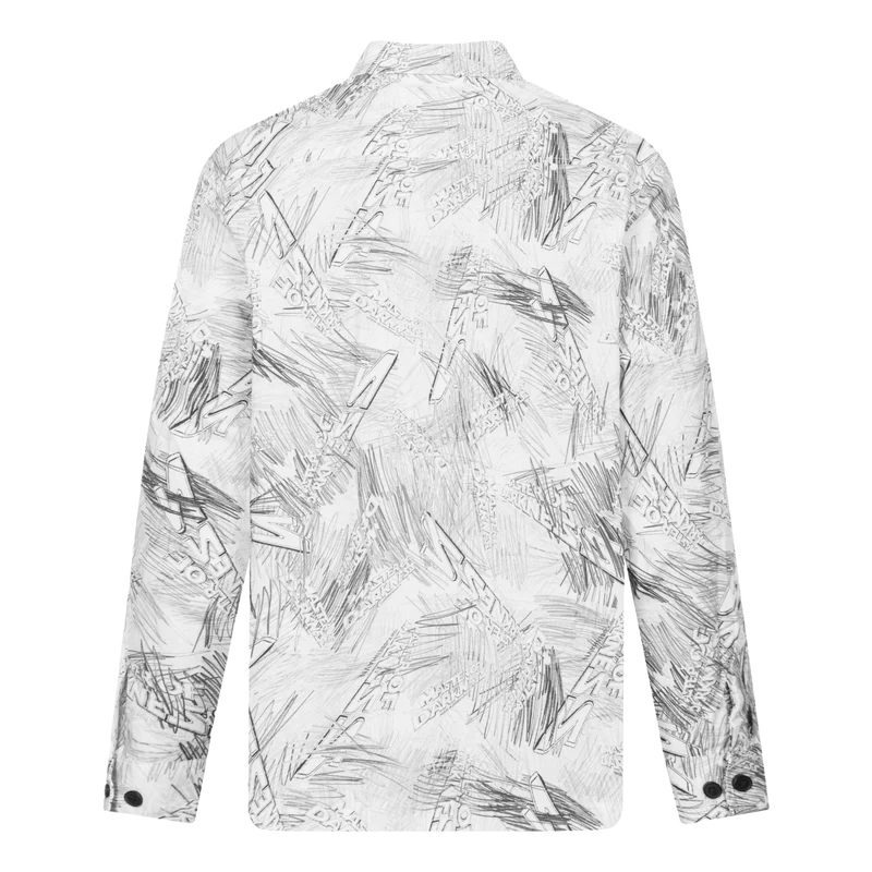 Boxy Shirt Long Sleeve Black White
