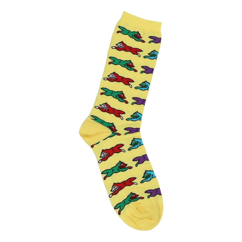 Running Dog Socks Yellow