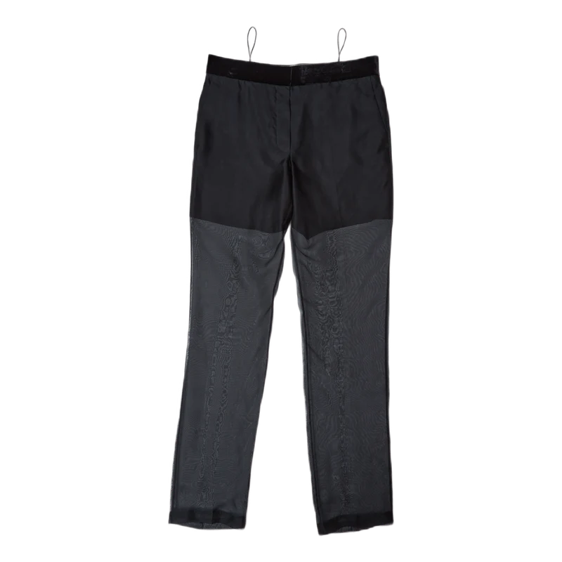 Straight Leg Organza Pant Blac Black
