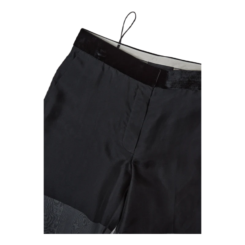 Straight Leg Organza Pant Blac Black