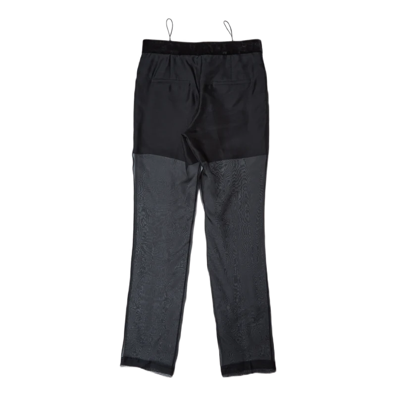 Straight Leg Organza Pant Blac Black