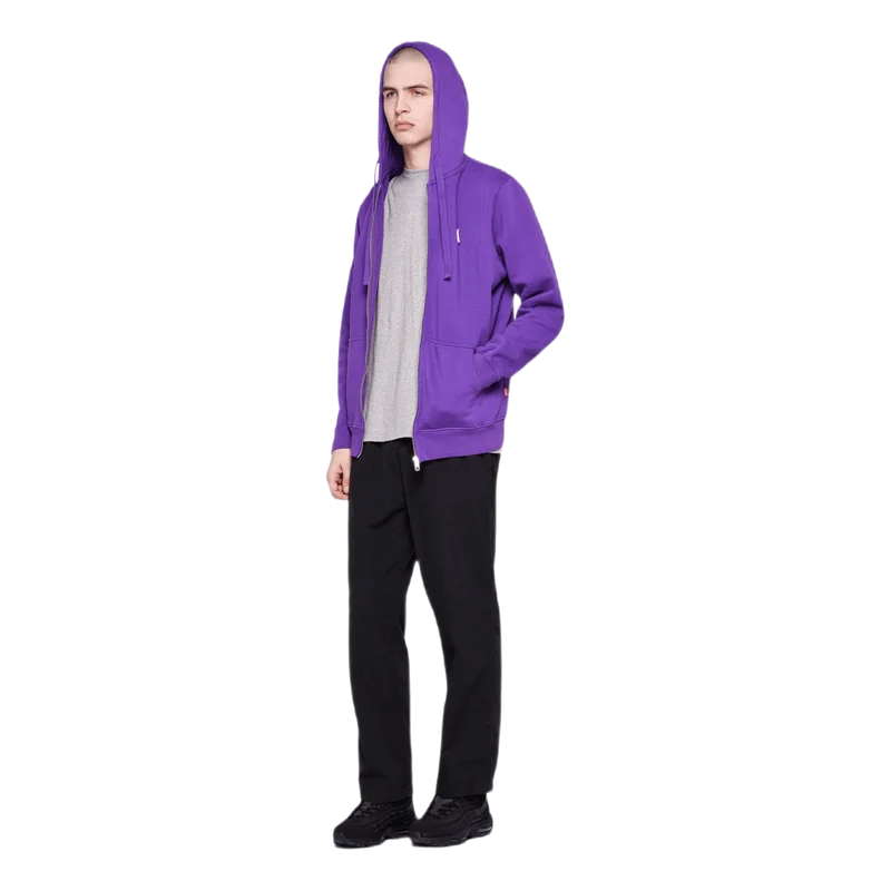 Palm Patch Zip Hoodie Purple
