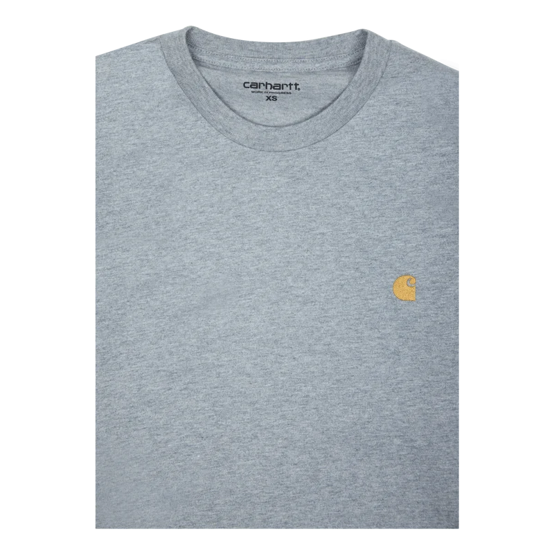 L/s Chase T-shirt 100% Cotton Grey Heather / Gold