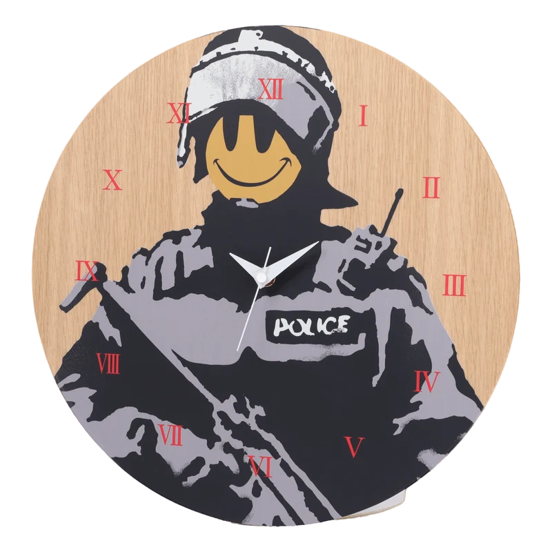 Wall Clock Riot Cop Made By Ka Multi