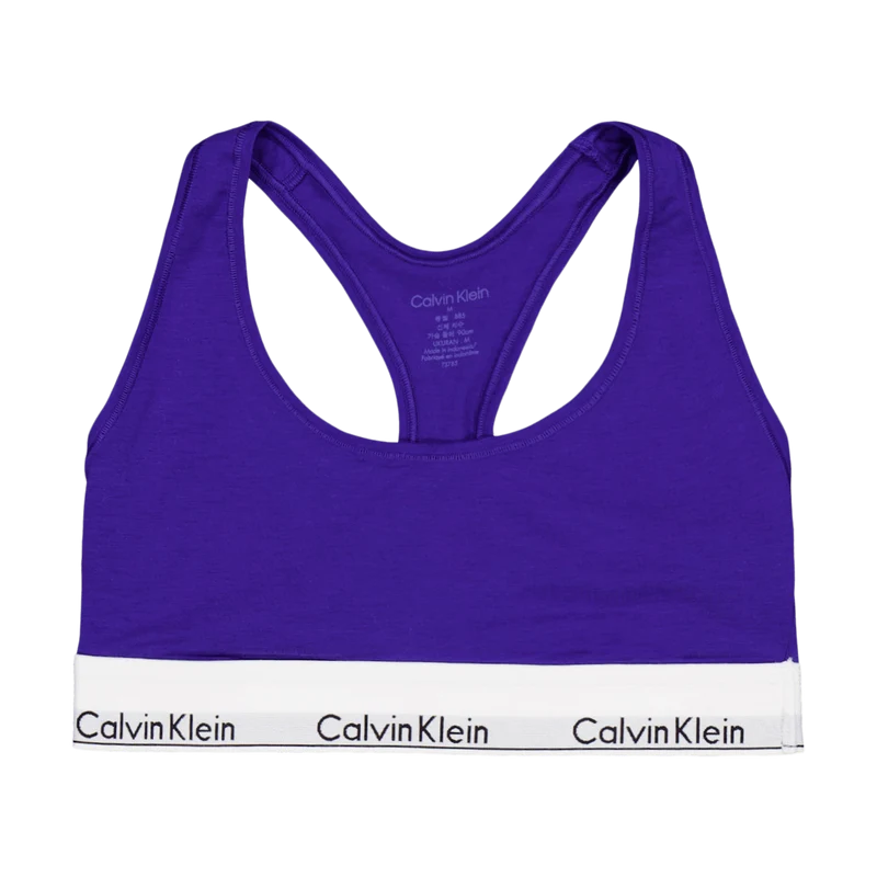 Modern Cotton Unlined Bralette Blue