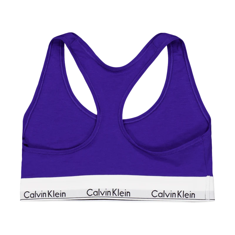 Modern Cotton Unlined Bralette Blue