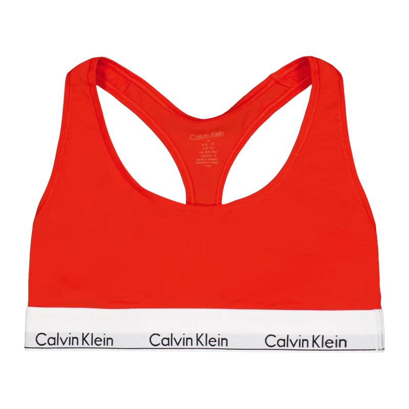 Modern Cotton Unlined Bralette Orange