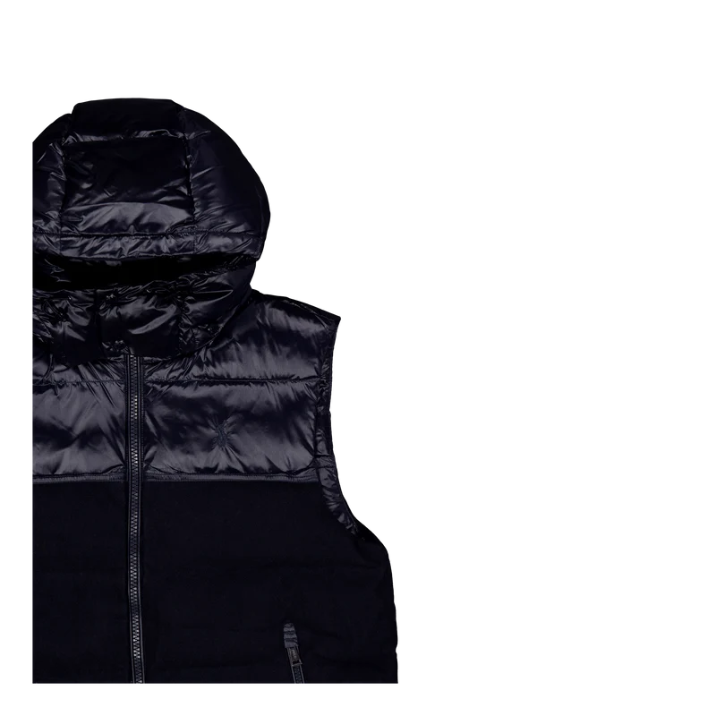 Water-Resistant Hybrid Down Vest Collection Nvy Glsy/Navy Wl
