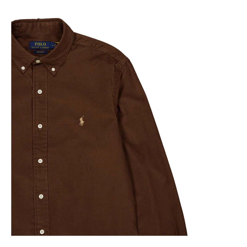 Custom Fit Corduroy Shirt Chocolate Mousse