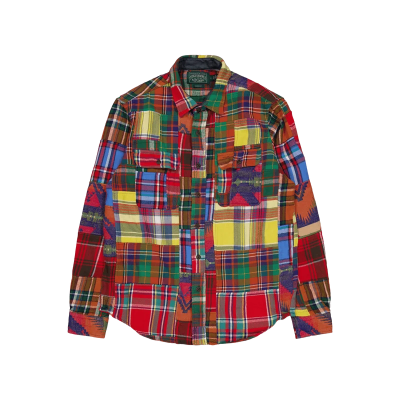 Classic Fit Patchwork Flannel Workshirt 6198 Adirondack Patchwork