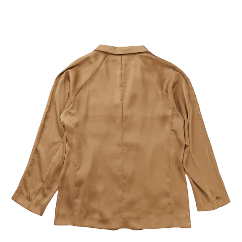 Raglan Jacket - Poly Sateen Khaki