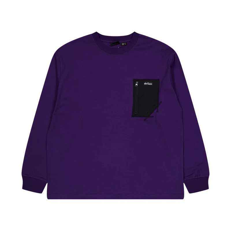 Long Tee Pocket Purple