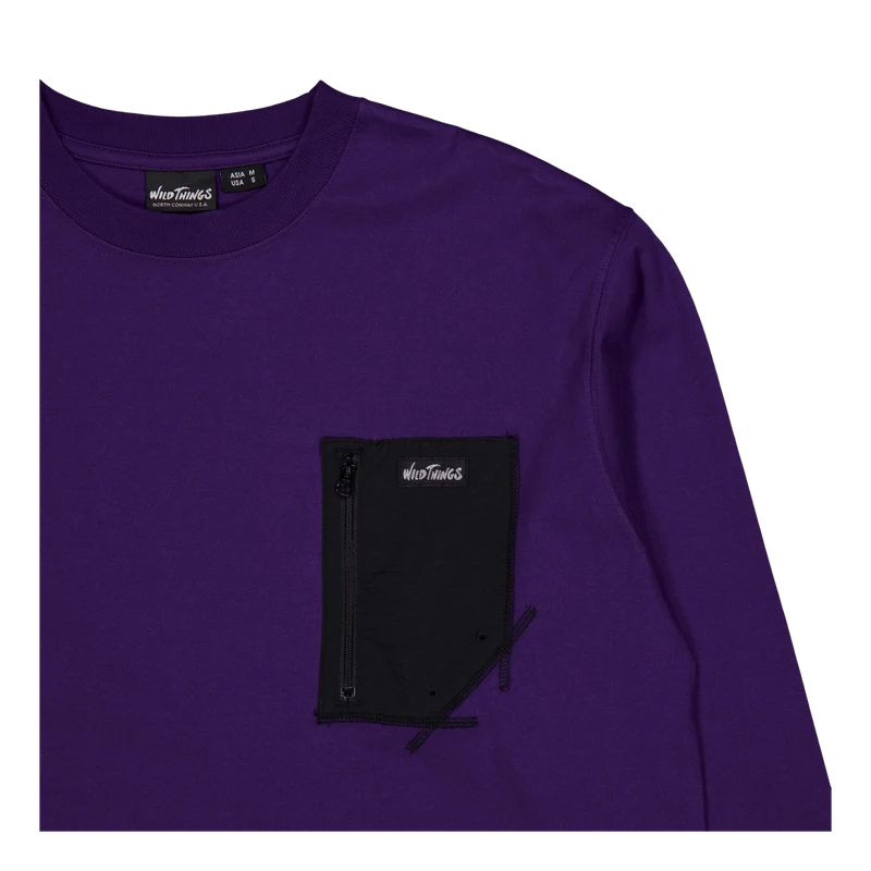 Long Tee Pocket Purple