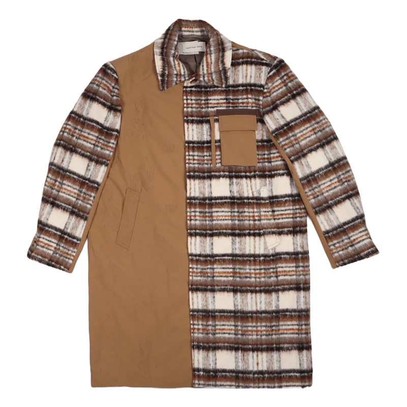Plaid/nylon Phoenix Panelled C Kahki/kahki Check