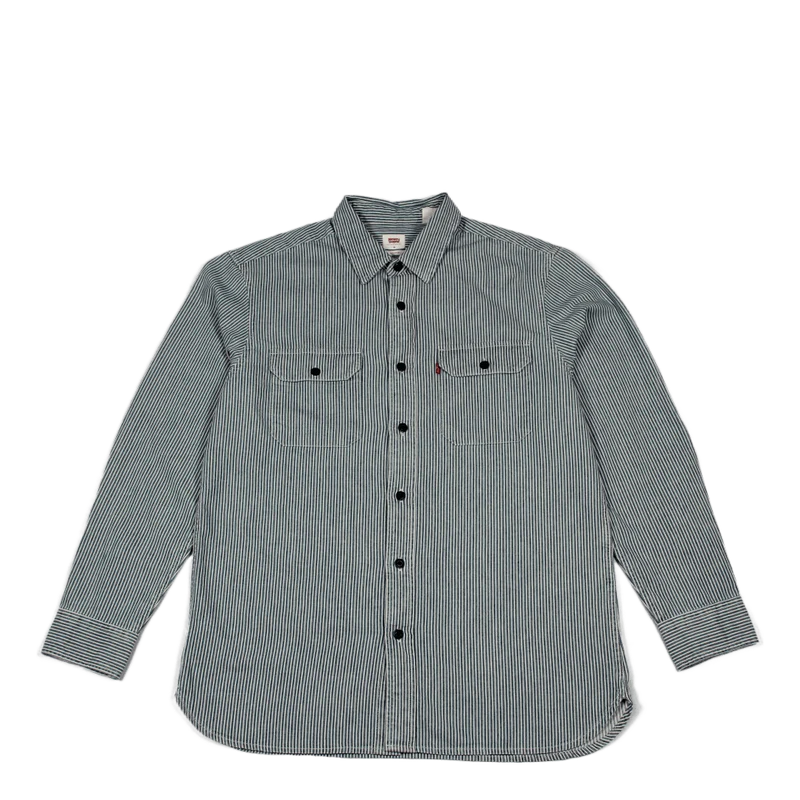 Classic Worker Hickory Stripe Dark Indigo - Flat Finish