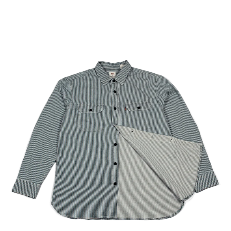 Classic Worker Hickory Stripe Dark Indigo - Flat Finish