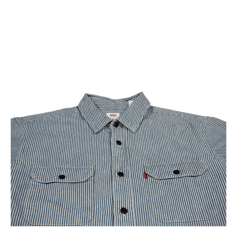 Classic Worker Hickory Stripe Dark Indigo - Flat Finish