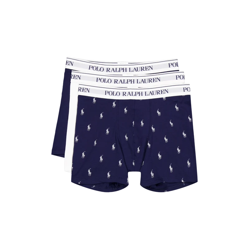 Stretch Cotton Boxer Brief 3-Pack 3PK Crs Nvy / White / Crs Nvy Aopp