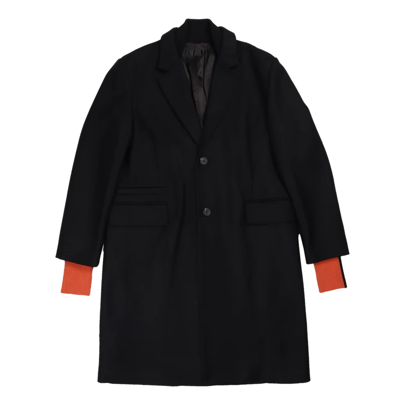 Wool Overcoat.dense Black