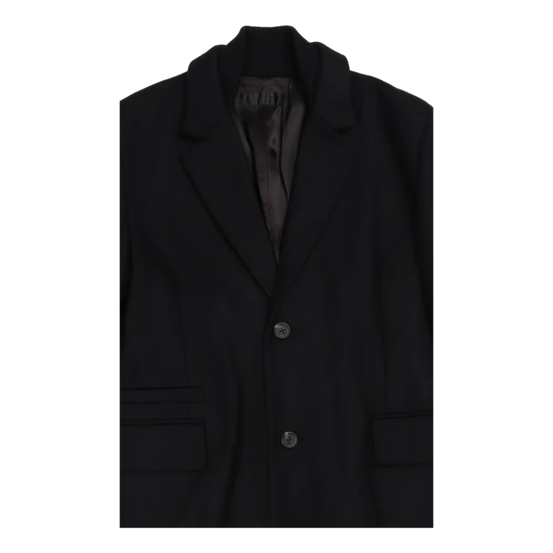 Wool Overcoat.dense Black