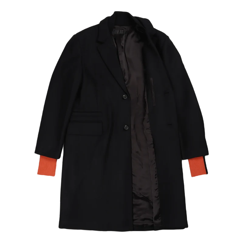 Wool Overcoat.dense Black