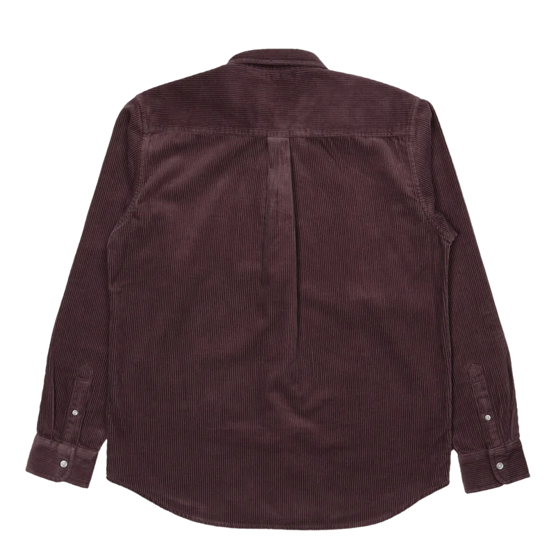 L/s Madison Cord Shirt Misty Thistle / Black