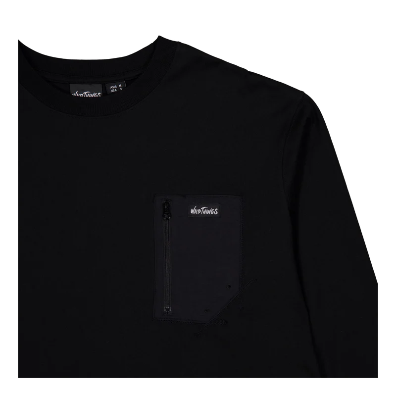 Long Tee Pocket Black