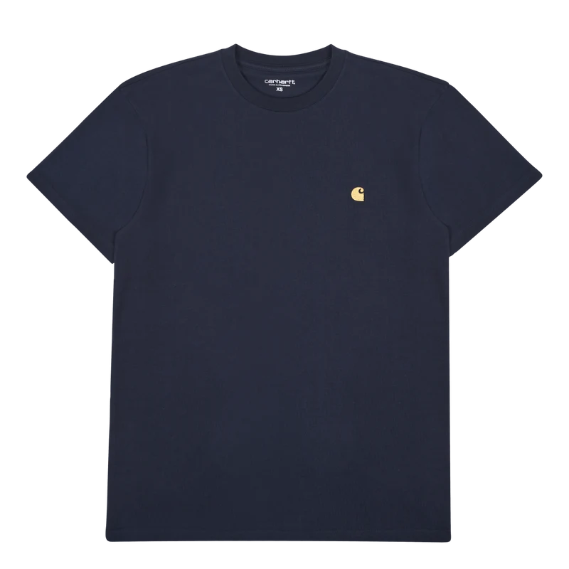 S/s Chase T-shirt 100% Cotton Dark Navy / Gold