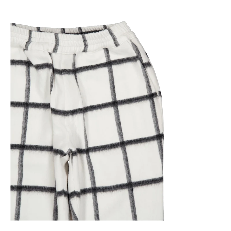 Bafaka - Plaid Trousers White Chekpattern