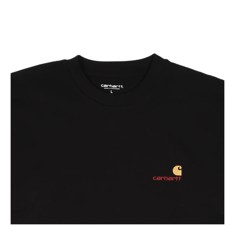 L/s American Script T-shirt Black
